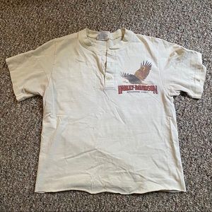 Vintage Harley Davidson Henley Tee